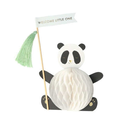 Carte de naissance à déplier Panda avec enveloppe - meri meri