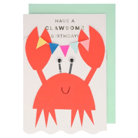 Carte Double Crabe fanion - meri meri