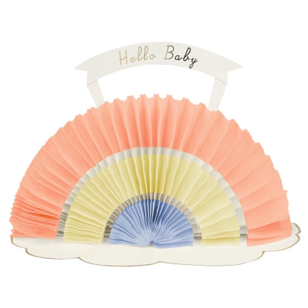 Carte Nid d'Abeilles Arc-En-Ciel Hello Baby - meri meri