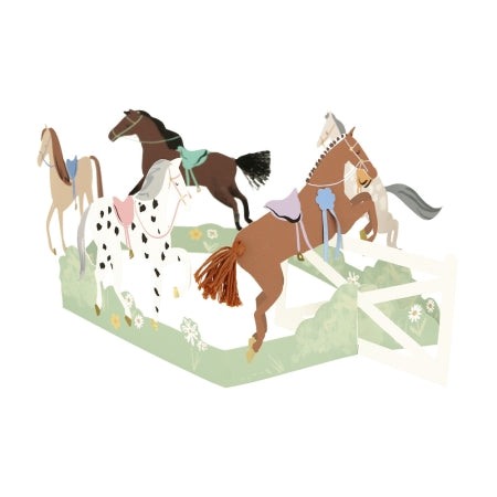 Carte double en accordéon Equitation - meri meri