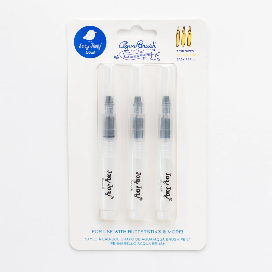 3 stylos aqua brush - Jaq Jaq bird