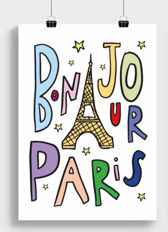 Affiche - Bonjour Paris - Les Imprimeuses
