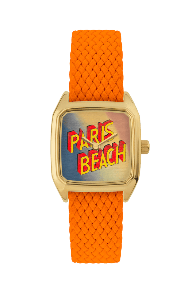 Montre - Prima. Paris Beach - Perlon Orange - Laps