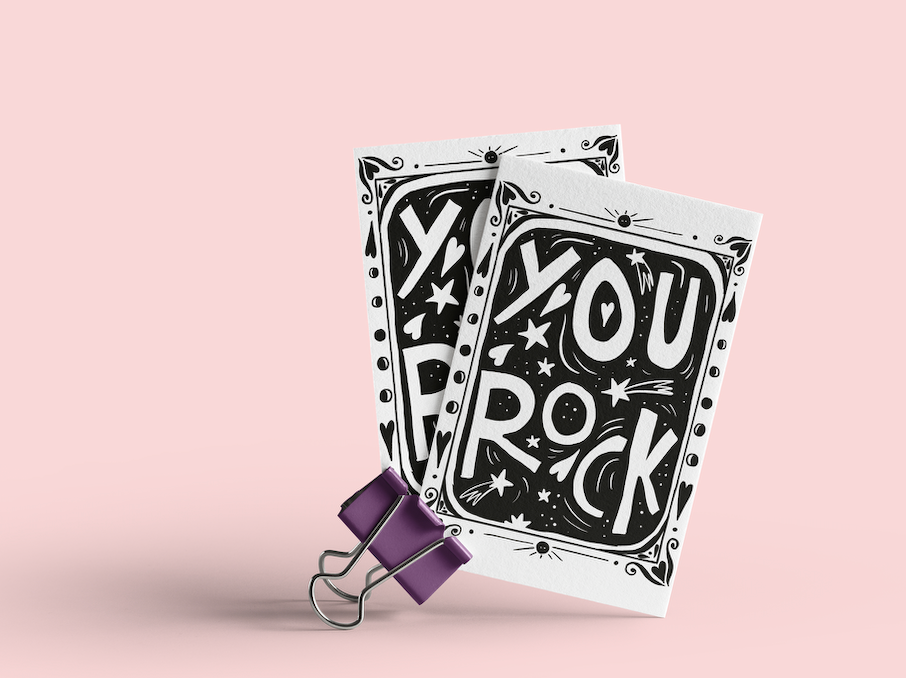 Carte postale - You rock - Les Imprimeuses