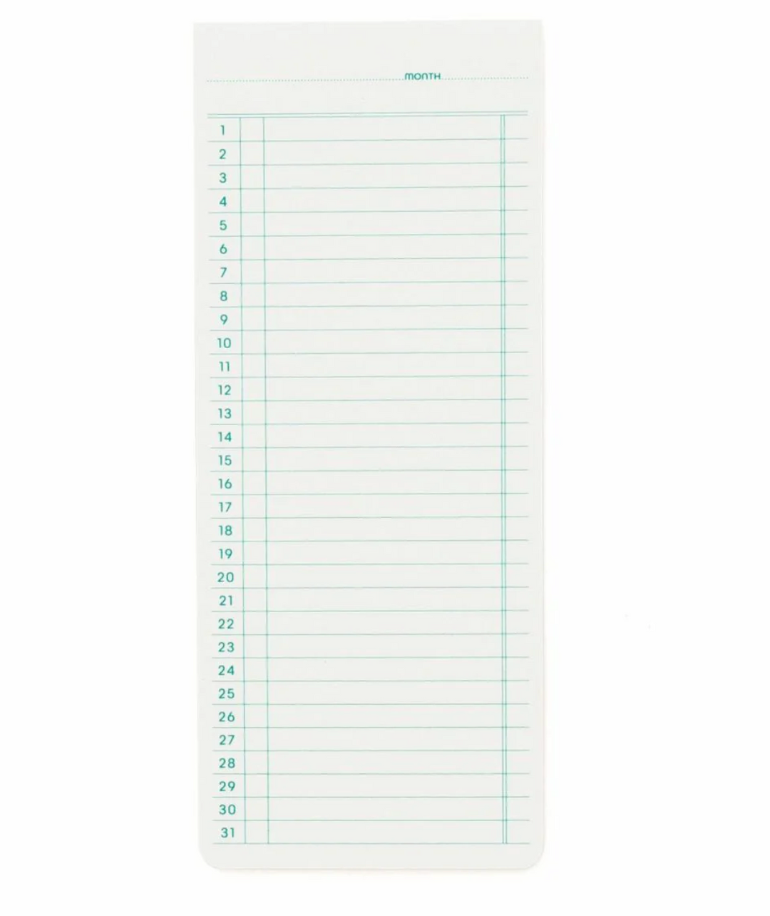 Bloc-notes mensuel autocollant - Penco