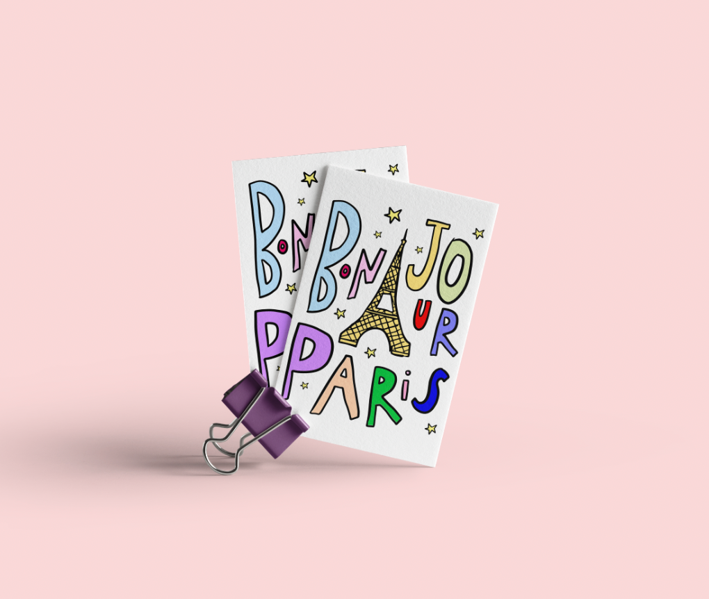 Carte postale - Bonjour Paris - Les Imprimeuses