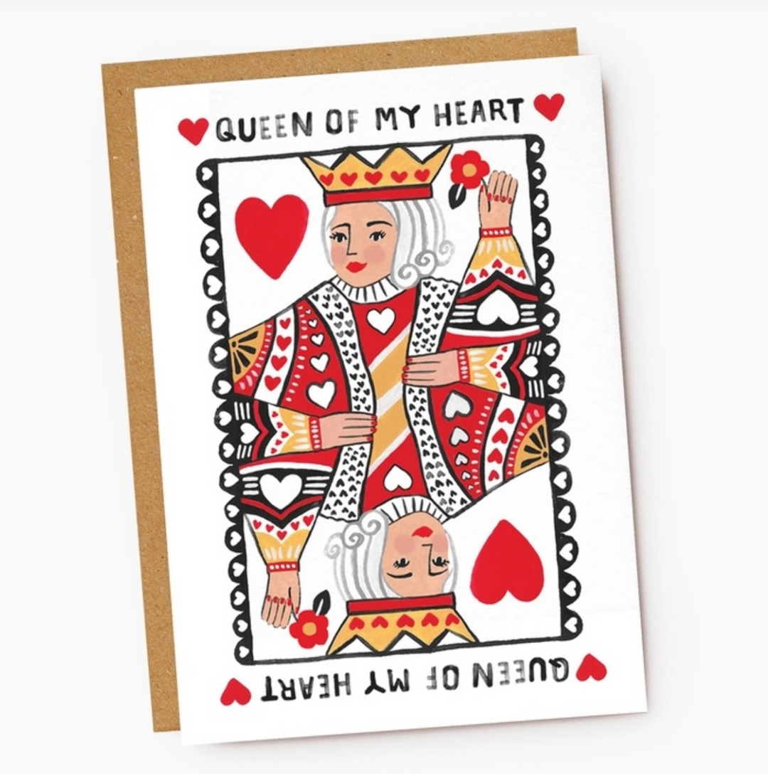 Carte d'amour - queen of my heart - Reine de mon cœur - Jade Fisher