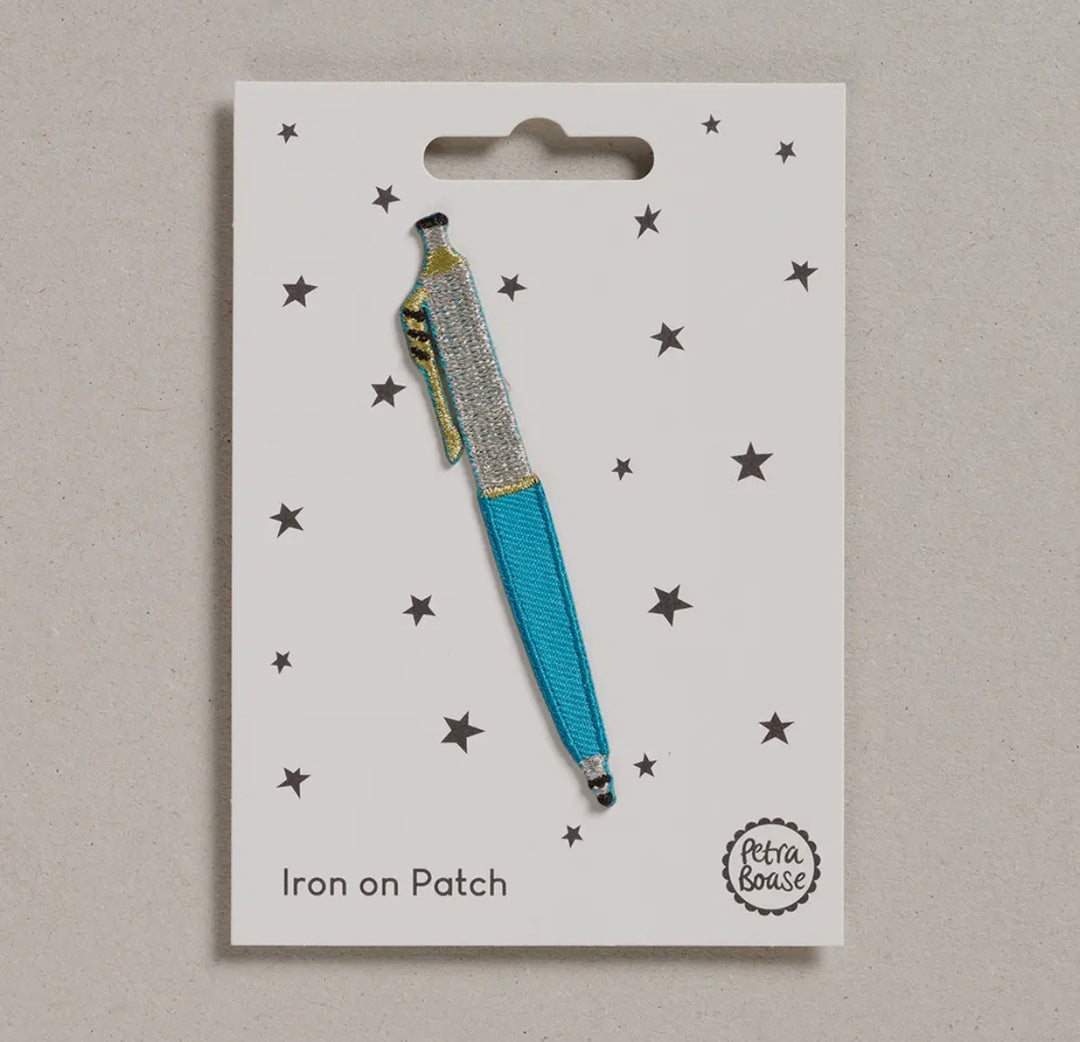 Patch thermocollant - Stylo plume bleu