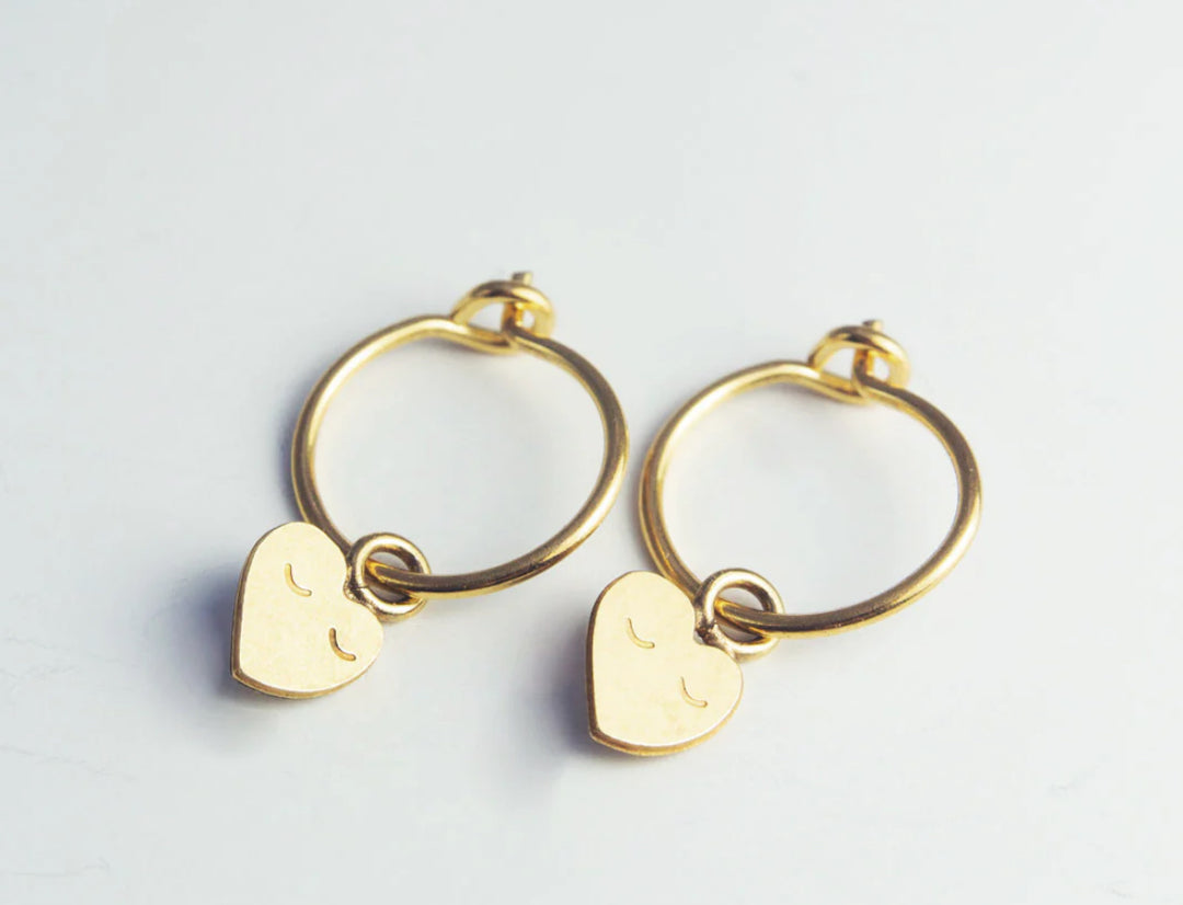 Boucles d'oreilles - créoles coeur - Adorabili Paris