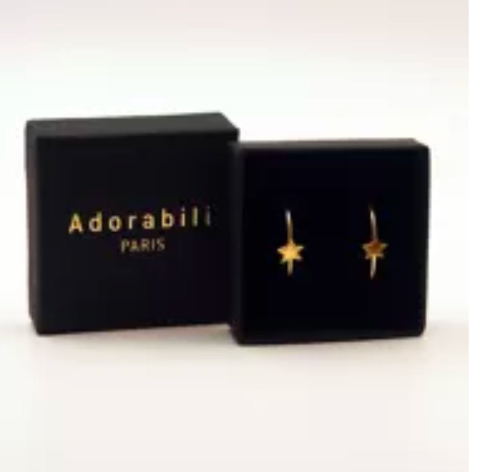 Boucles d'oreilles - créoles big star - Adorabili Paris