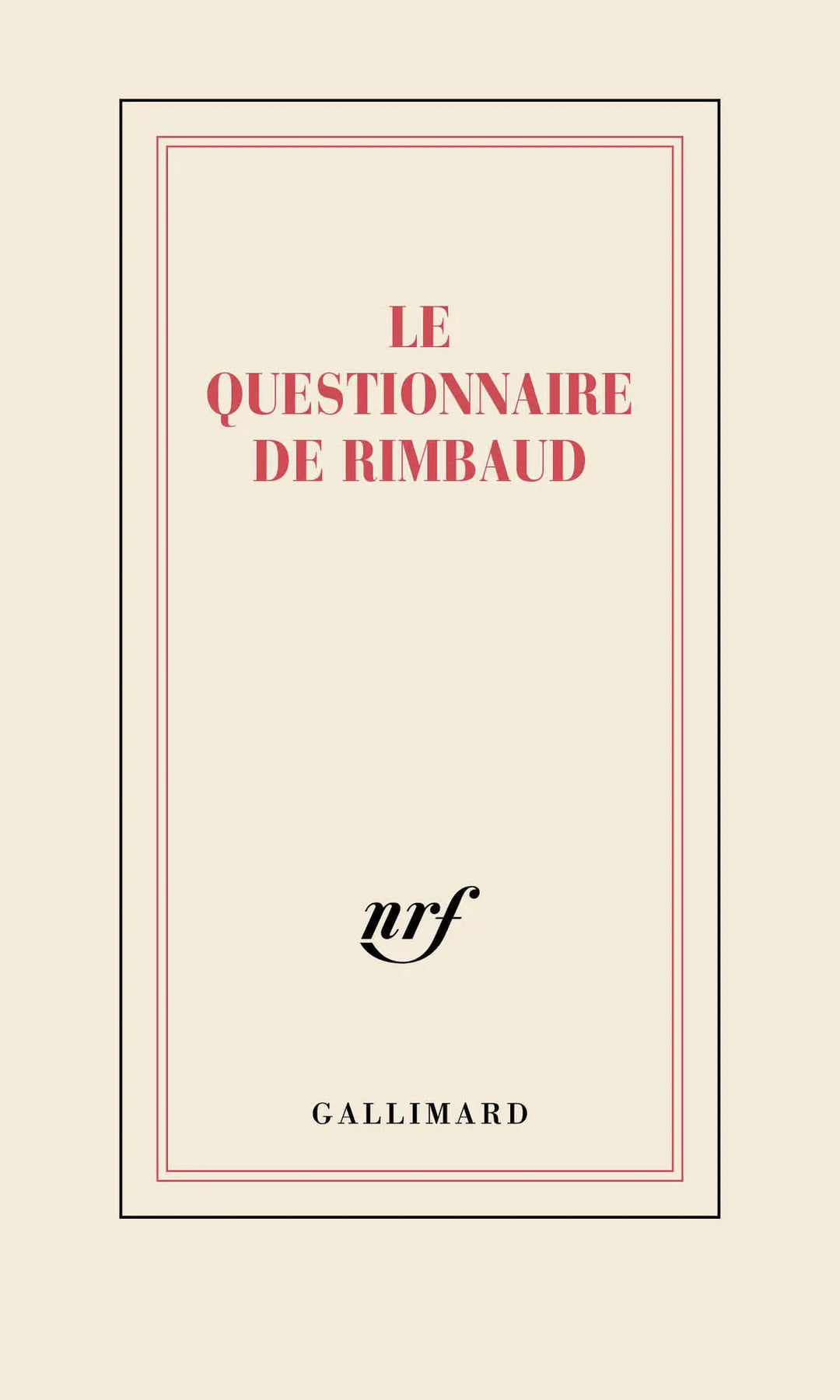 Carnet - Questionnaire de Proust - Gallimard