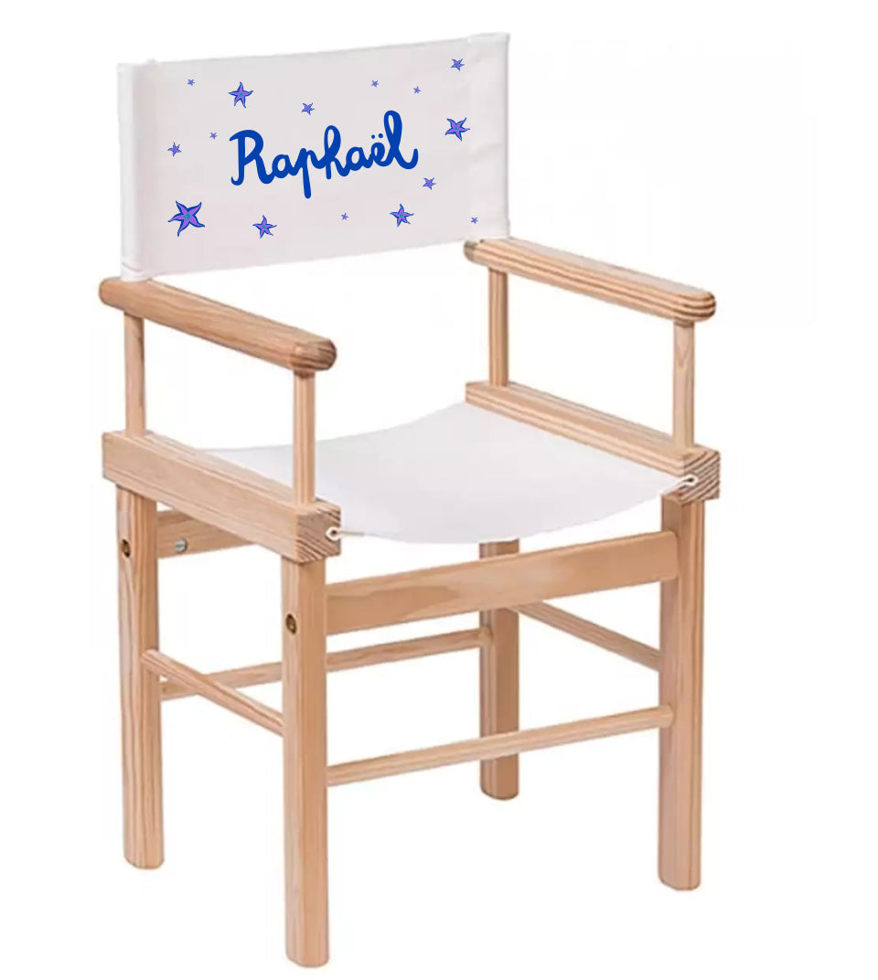 Fauteuil metteur en scène personnalisé - chaise naissance - Moulin Roty
