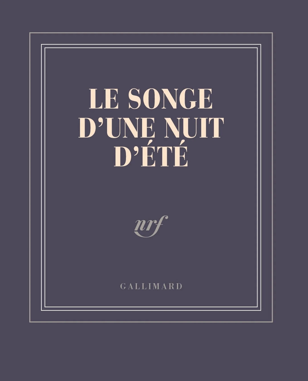 Carnet - Gallimard - Bleu - "le songe d'une nuit"