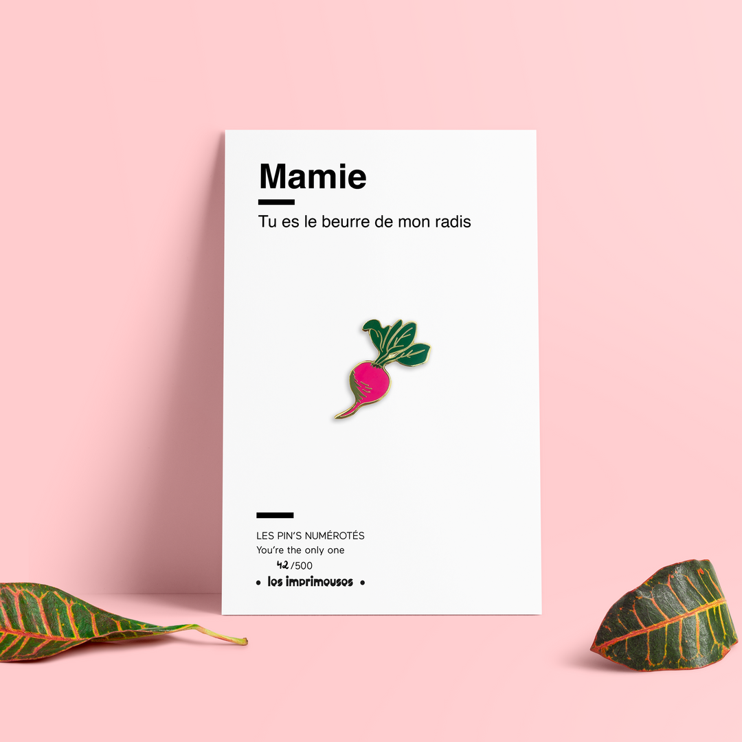 Pin's - Radis - Mamie - Spécial fête des Grands-mères