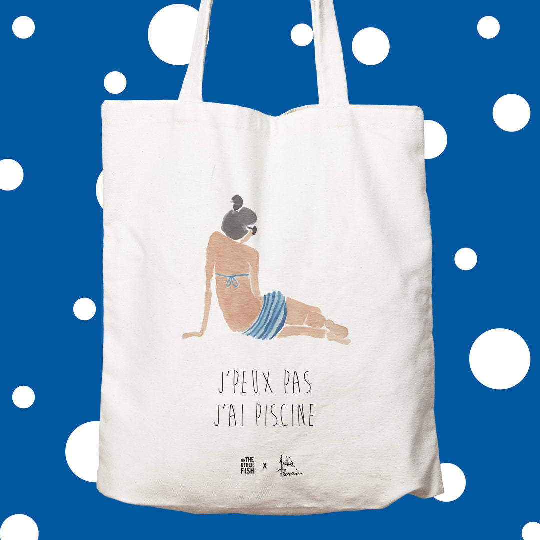 Sac à personnaliser - J'peux pas j'ai piscine - Julia Perrin
