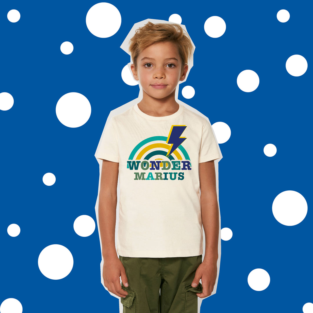 T-Shirt enfant wonder - Super Héros - bleu vert