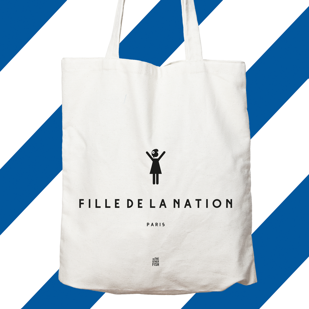 fille de, la nation, nation, fille, paris, tote, bag, sac, tote bag