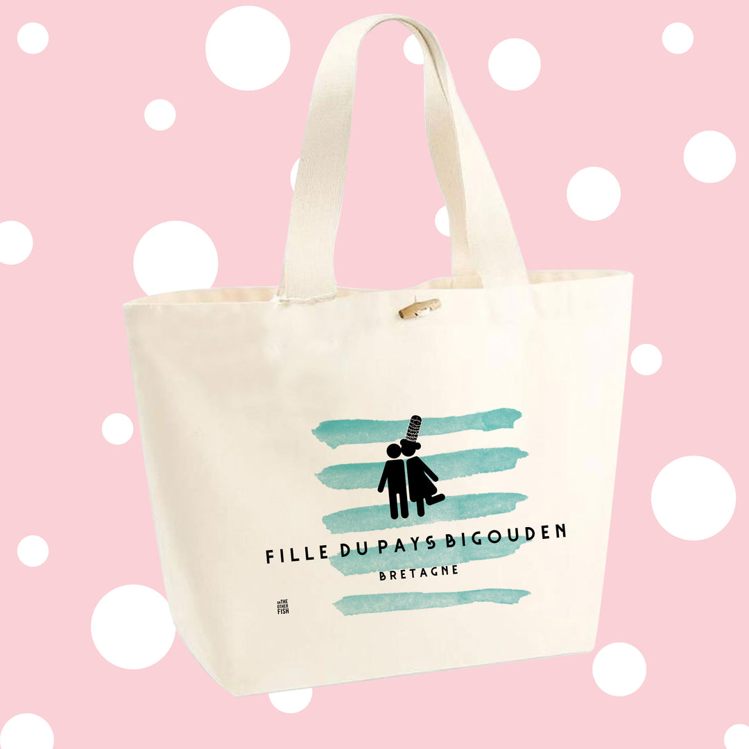 Sac Cabas à personnaliser - Fille du Pays Bigouden