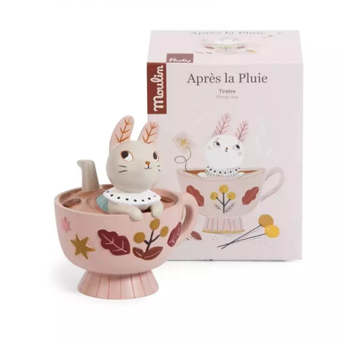 Tirelire lapin - Après la pluie - Moulin Roty