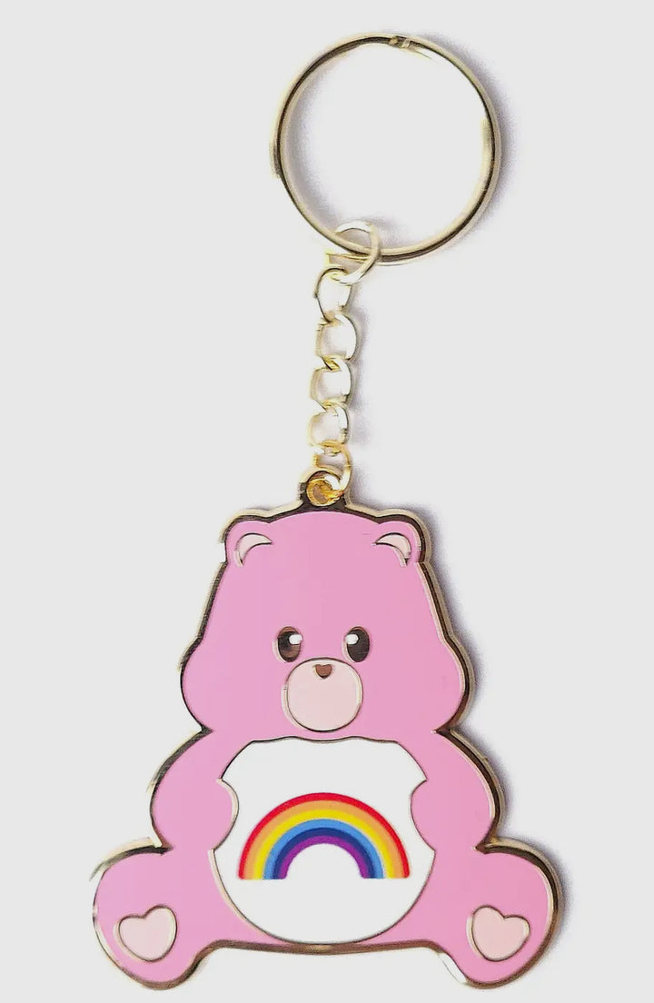 Porte-clé Bear rose avec arc-en-ciel - Studio Inktvis