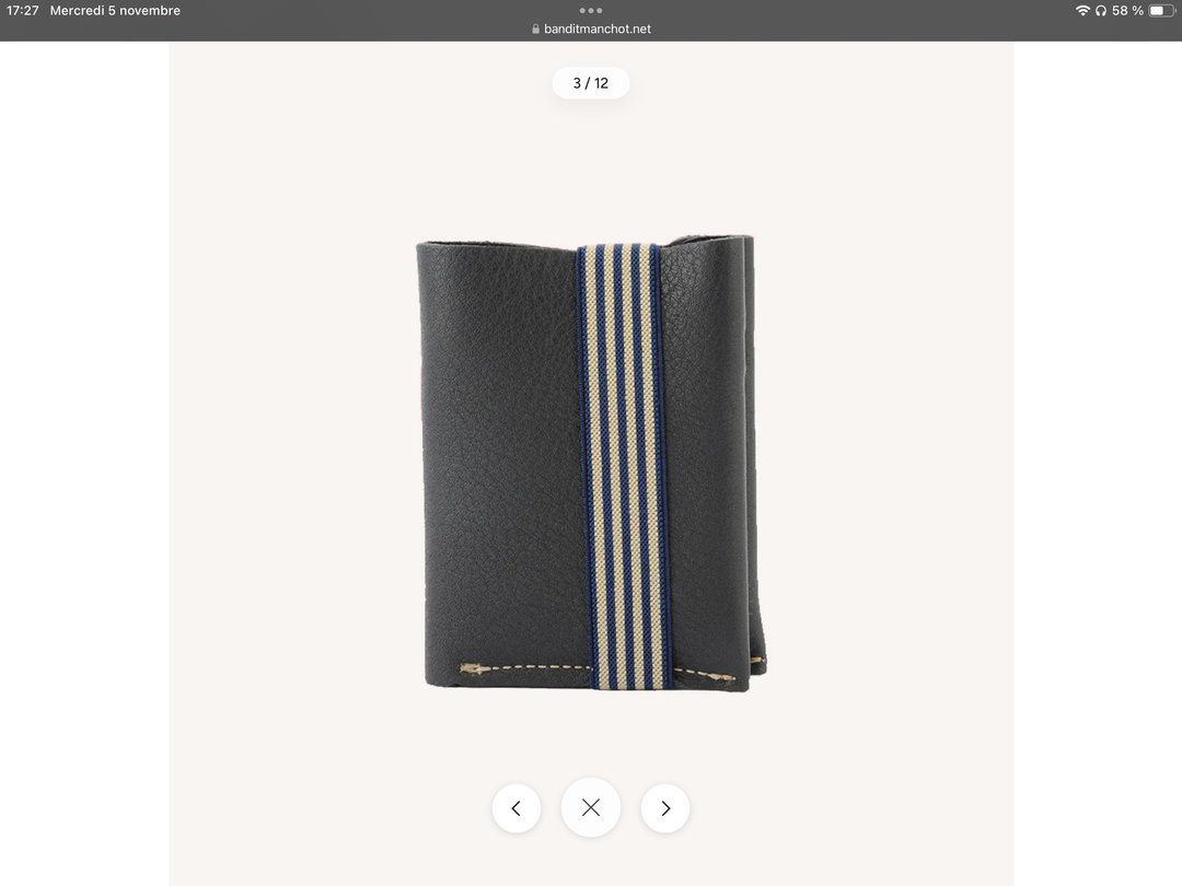 Porte monnaie cuir homme - Bandit Manchot