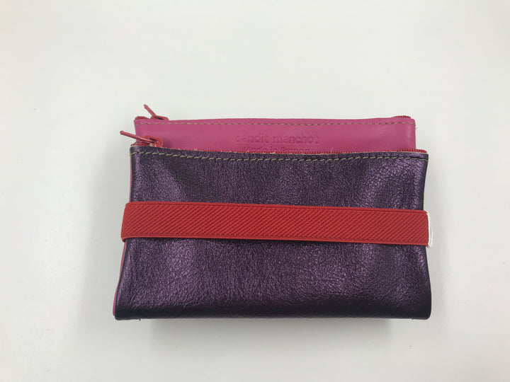 Porte monnaie cuir siamois M - Bandit Manchot