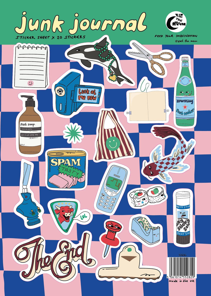 Planche de stickers A5 junk journal