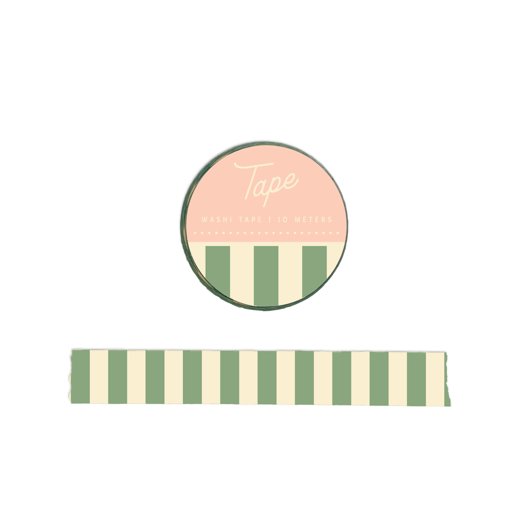 Masking tape Rayures — Sage Green