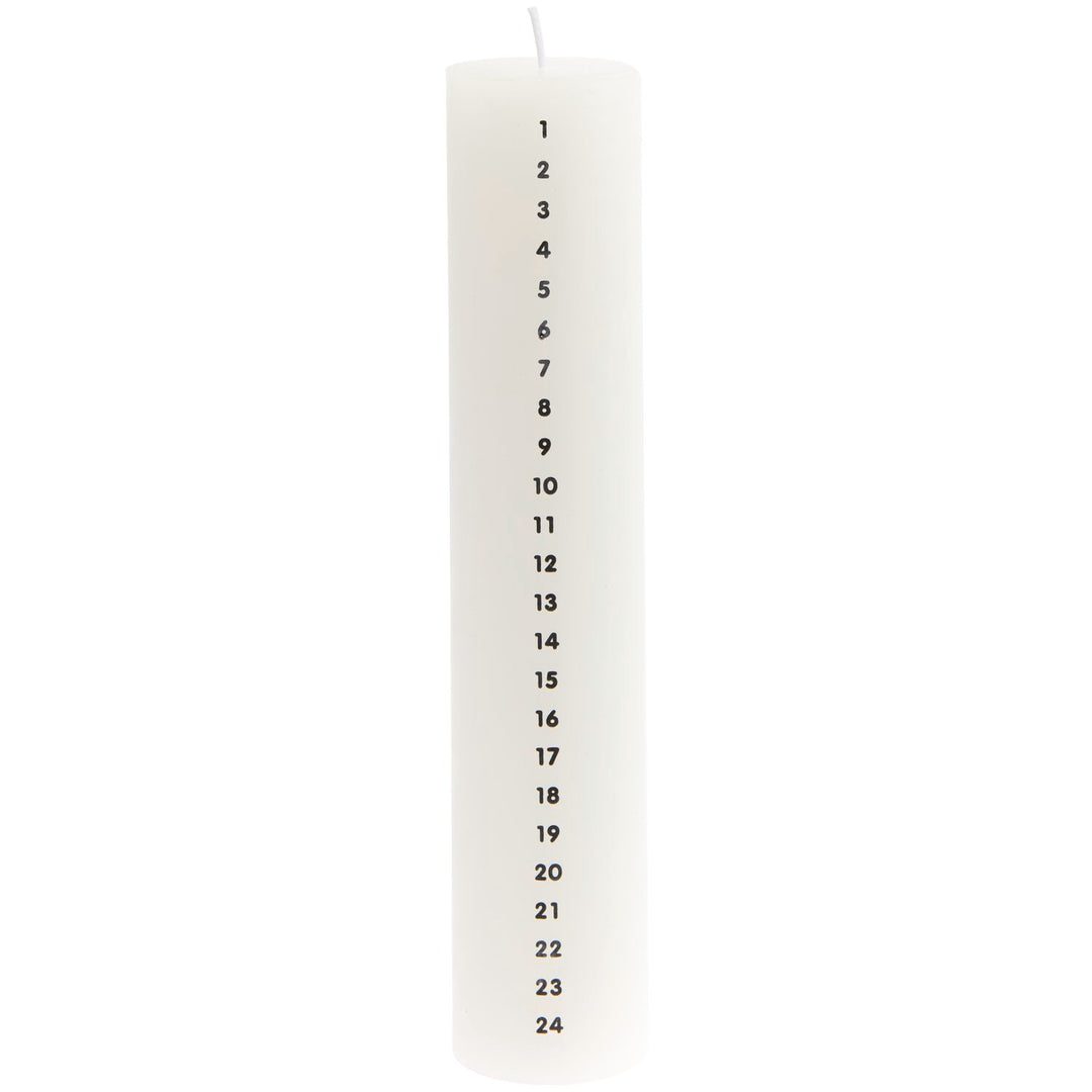 Bougie calendrier de l'Avent 1-24 - Blanc - Rico Design
