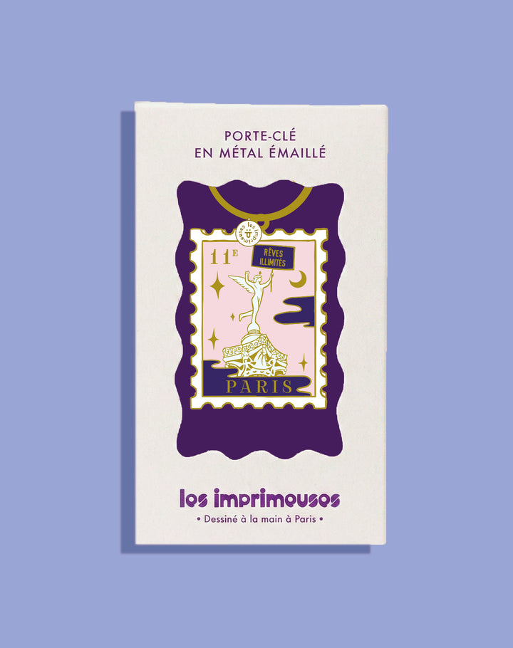 Porte-clé Timbre Paris 11e - Sous le ciel de Bastille