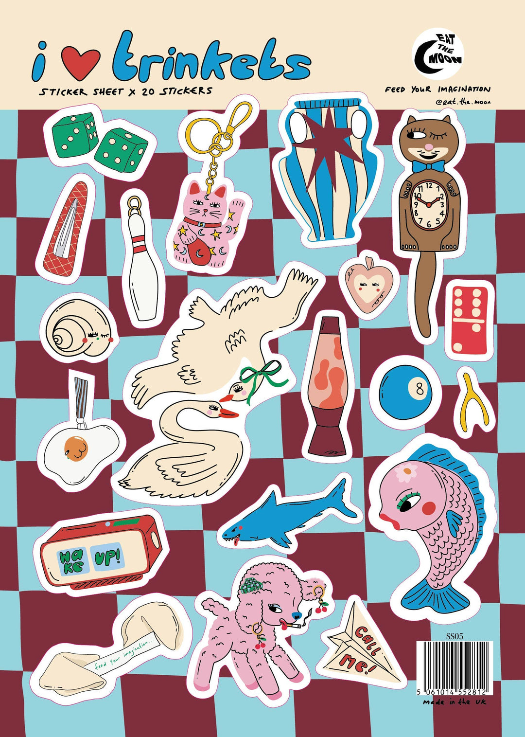Planche de stickers A5 i heart trinkets