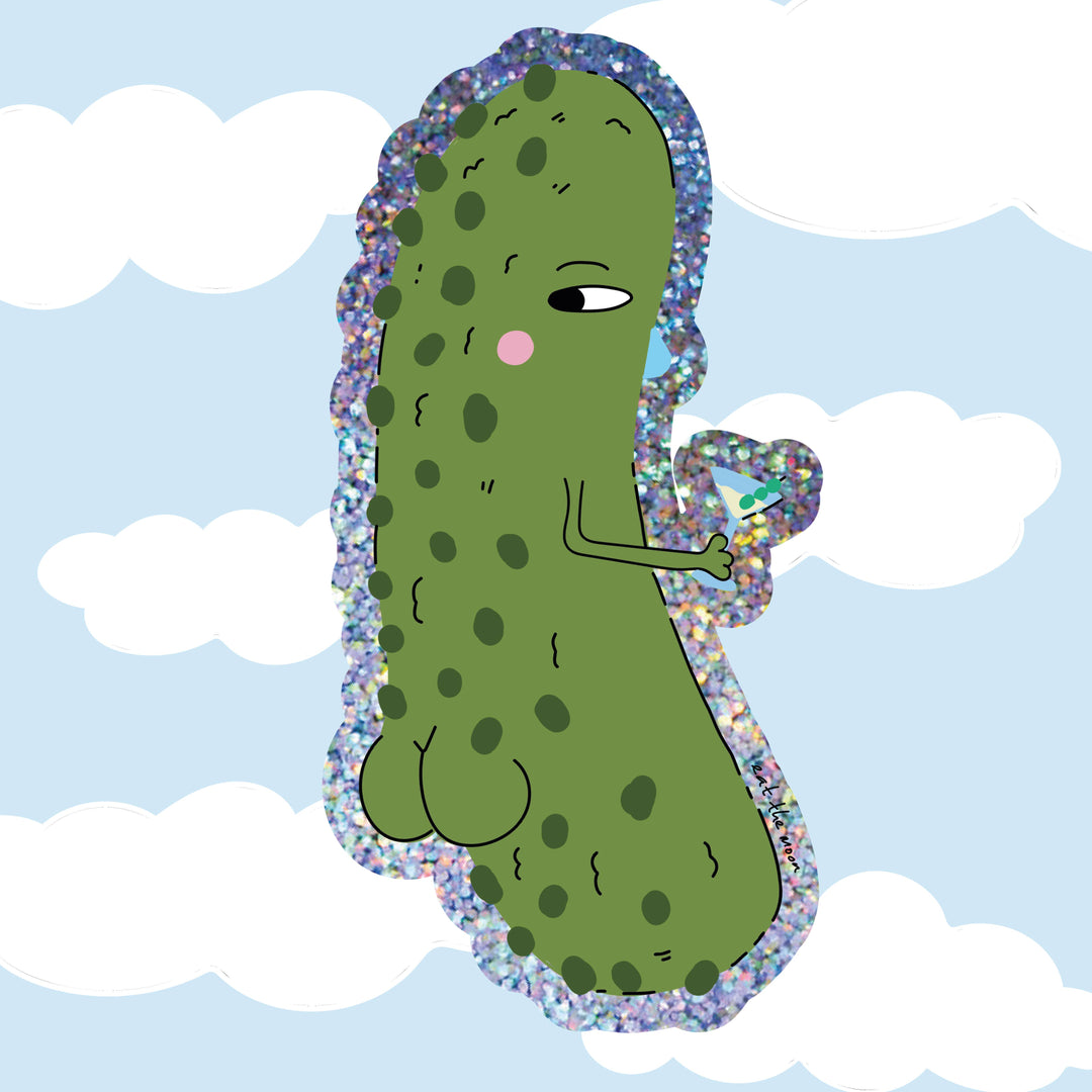 Sticker pailleté cornichon Eat the Moon