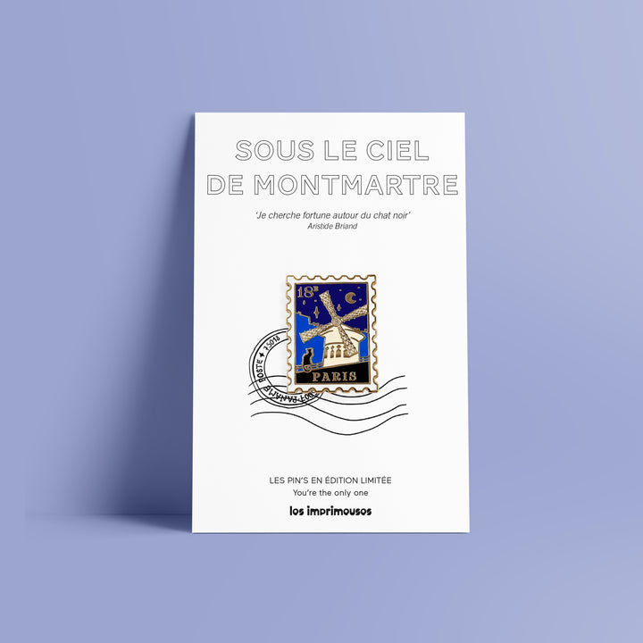 Pin's Timbre Paris 18e - Sous le ciel de Montmartre