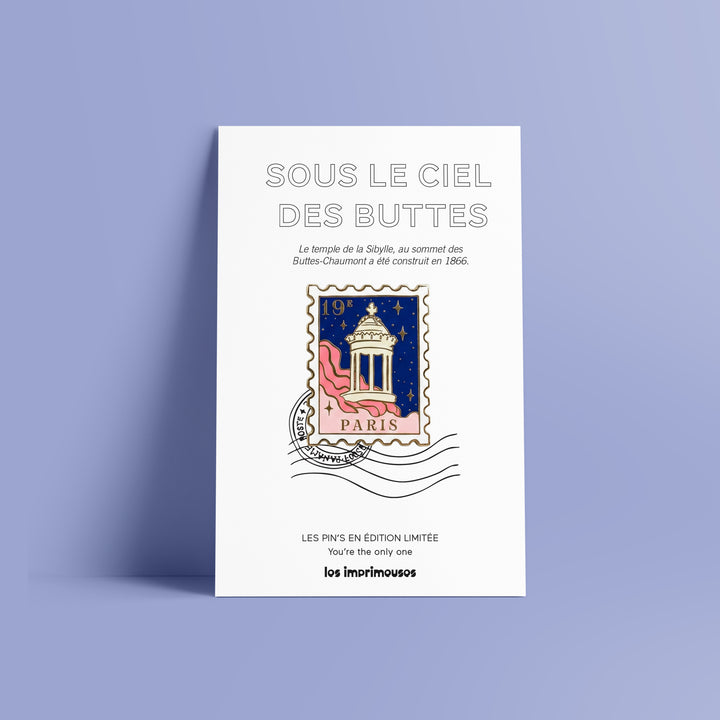 Pin’s Timbre Paris 19e - Sous le ciel des Buttes
