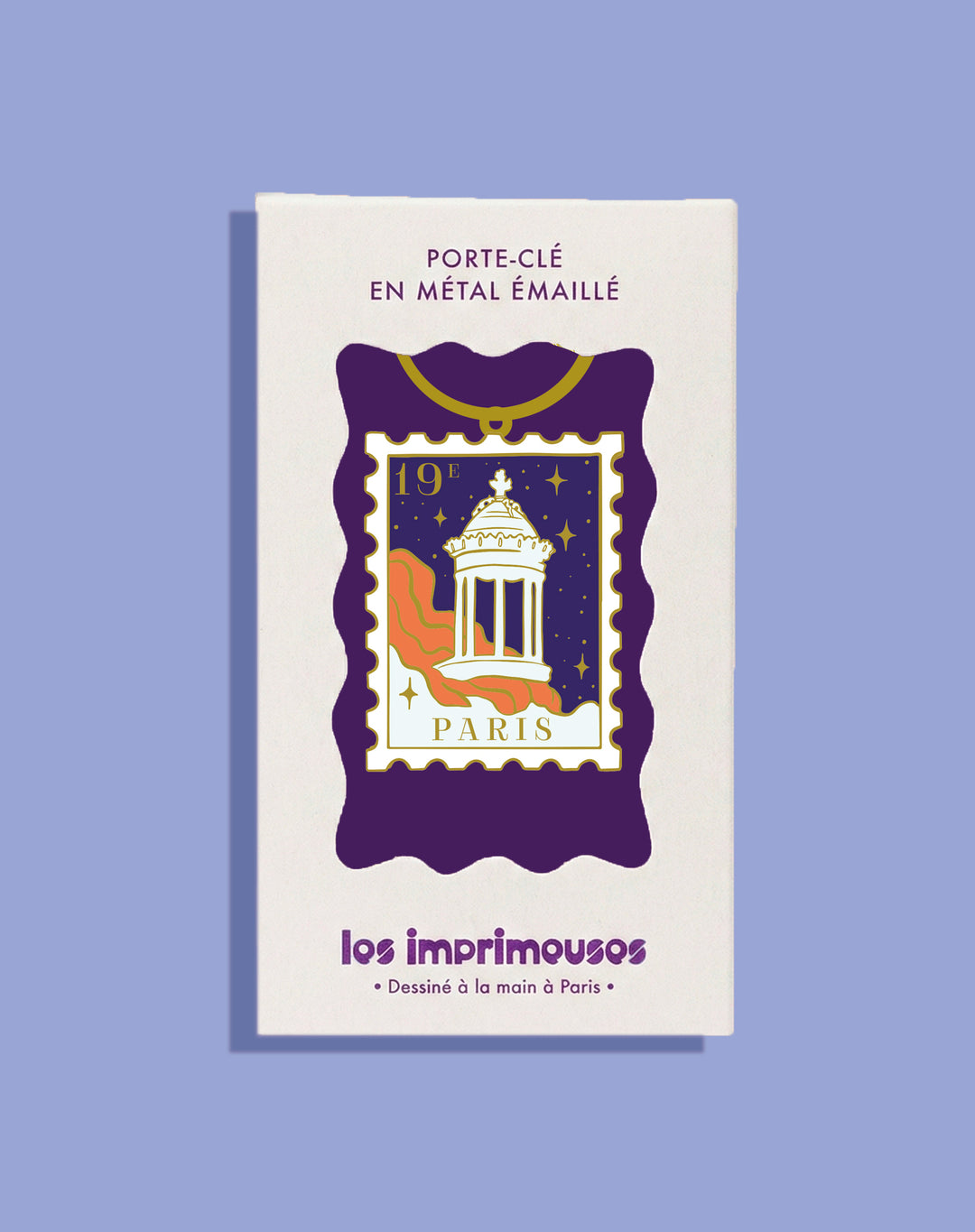 Porte-clé Timbre Paris 19e - Sous le ciel des Buttes