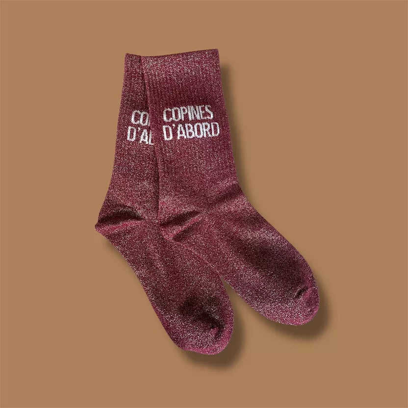 Paire de chaussettes paillettes