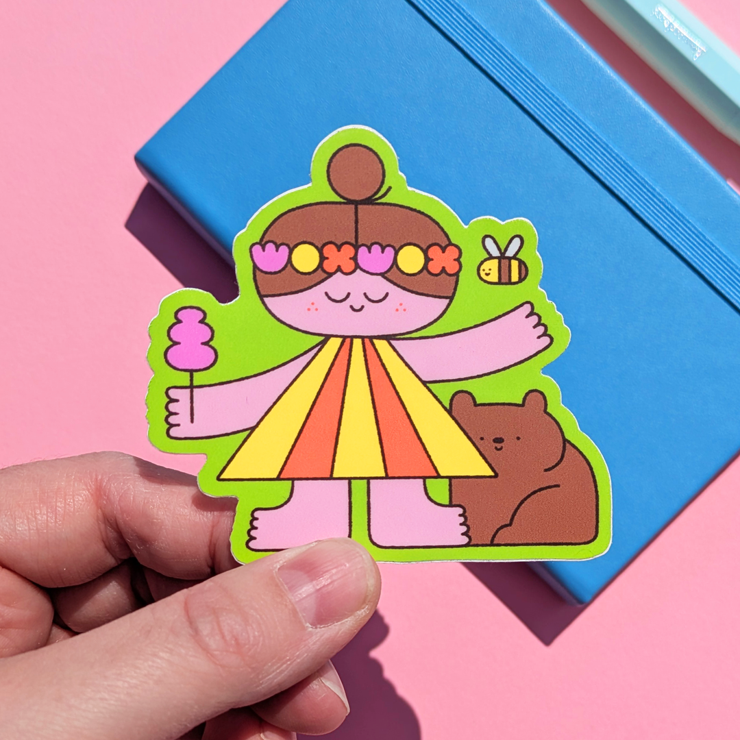 Sticker vinyle Nature Girl - Hello Vonnie