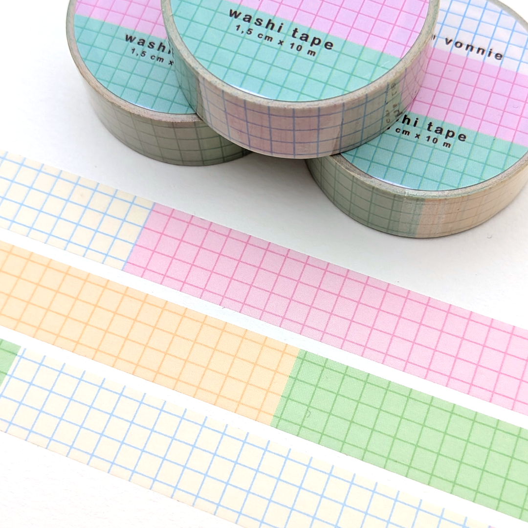 Washi tape Pastel Grid - Hello Vonnie