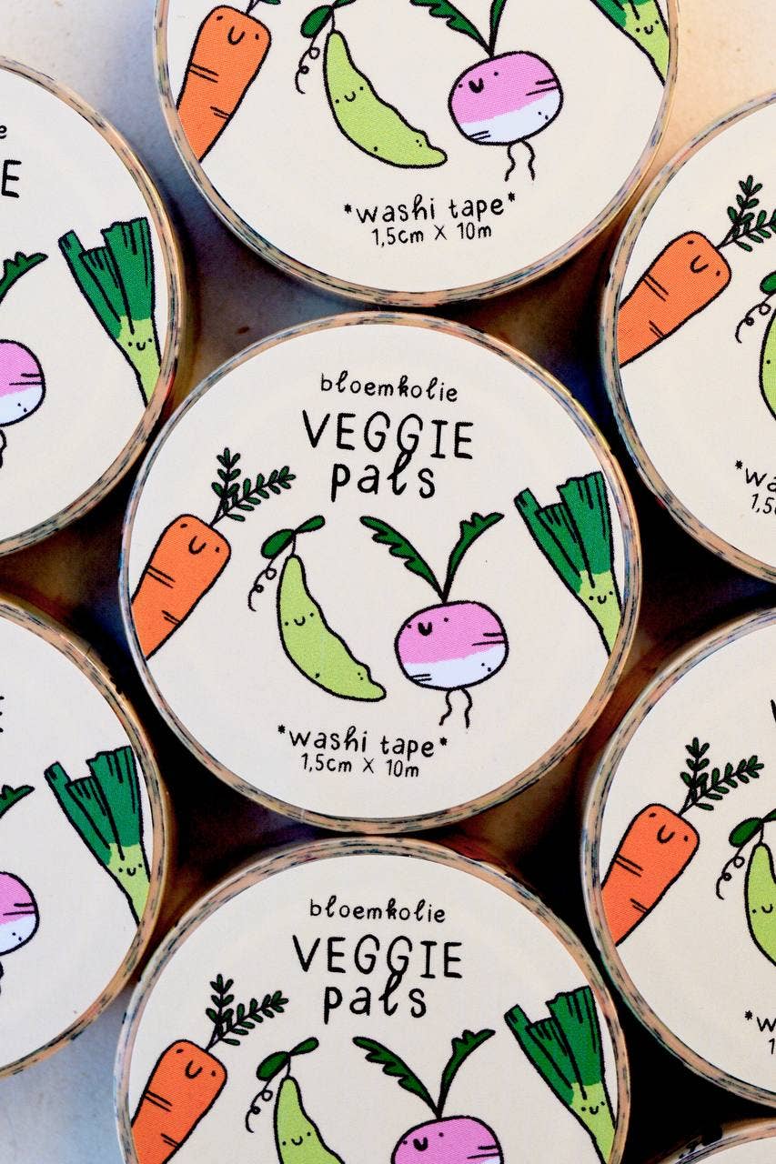 Washi tape Légumes rigolos - Bloemkolie