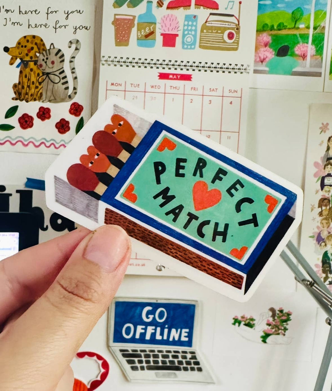 Sticker PERFECT MATCH allumettes - Daria Solak