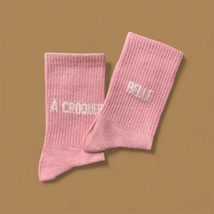 Paire de chaussettes paillettes