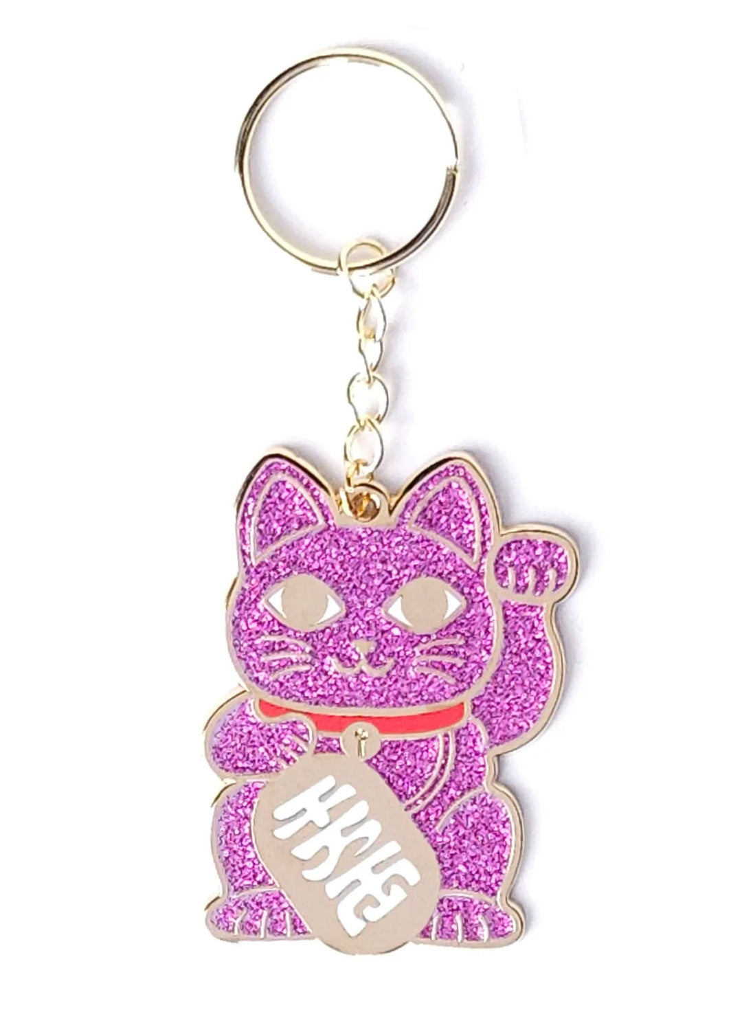 Porte-clé Maneki Neko glitter - Studio Inktvis