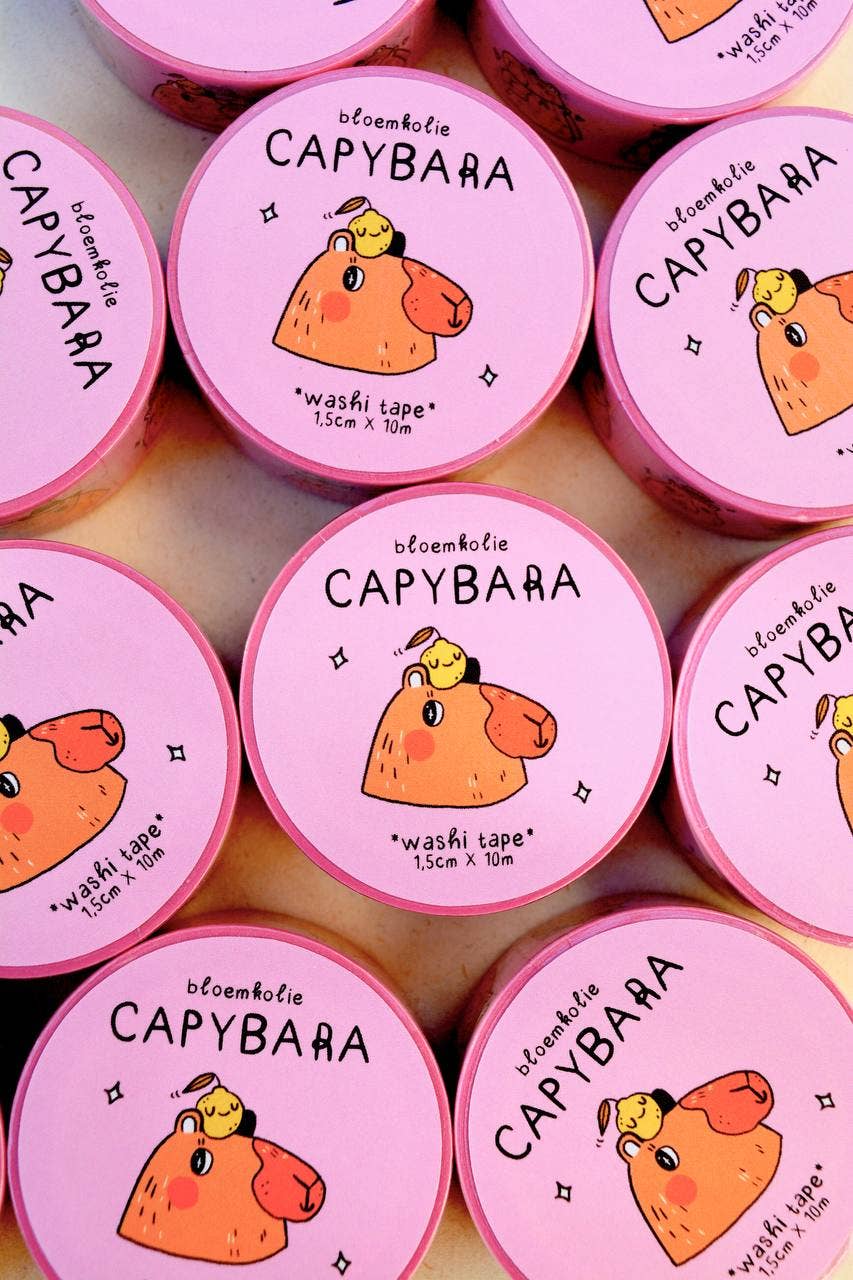 Washi tape Capybaras - Bloemkolie