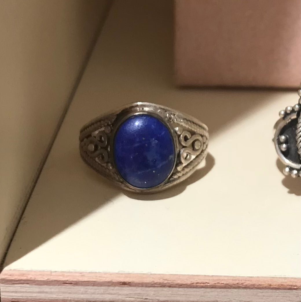 Bague Argent pierre bleu - bijoux