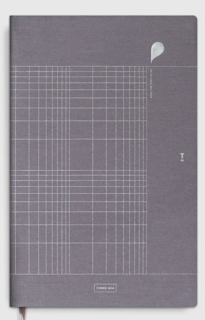 Carnet Lin A4 30x19cm Frêne Violet - Notebook Ligné 128 Pages Relié Cousu - Tinne+Mia