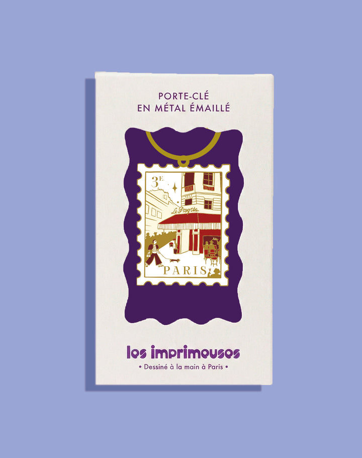 Porte-clé Timbre Paris 3e - Sous le ciel du Haut-Marais