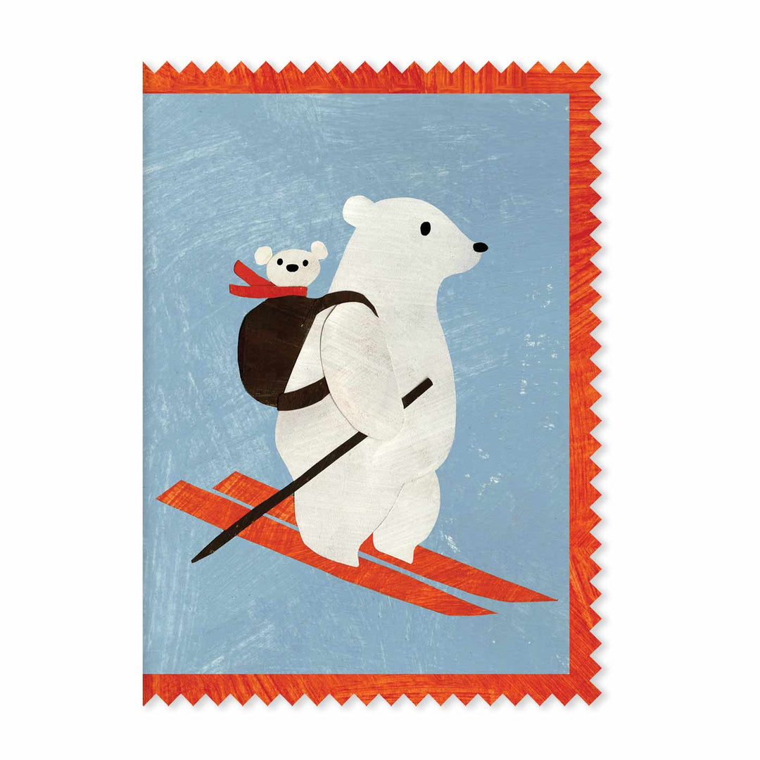 Carte ours a ski