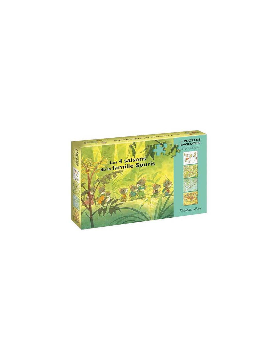 Puzzles évolutifs Les 4 saisons de la famille Souris - École des loisirs / Moulin Roty