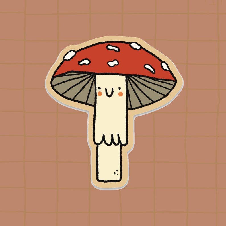 Sticker Champignon - Bloemkolie