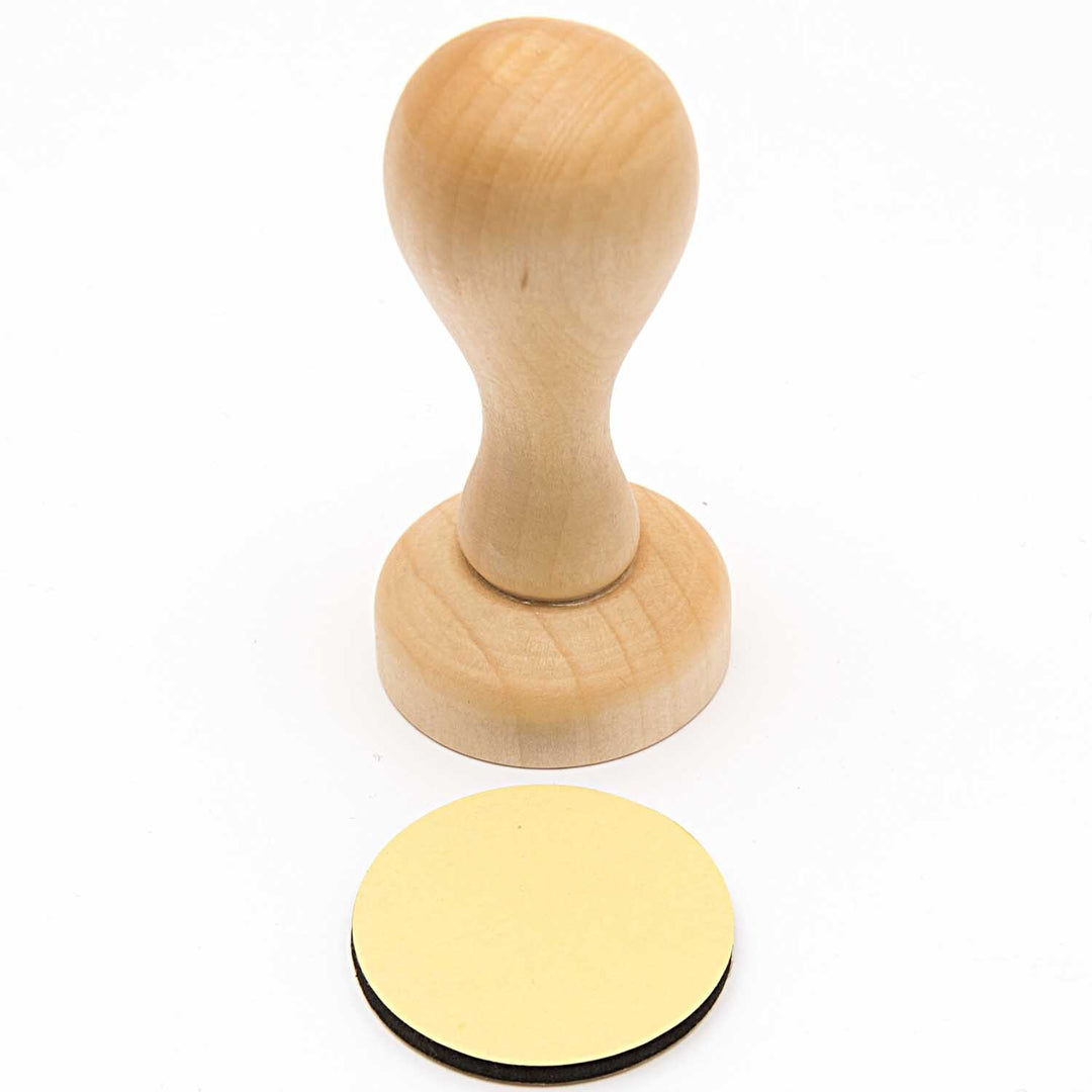 Tampon en bois à poignée - Rond 4 cm - Rico Design